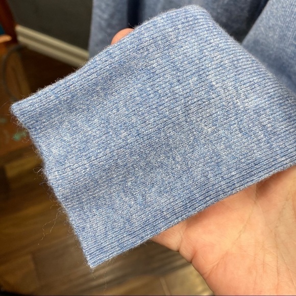 Cyrus Cowl Neck Knit soft Sweater denim blue - Picture 7 of 11